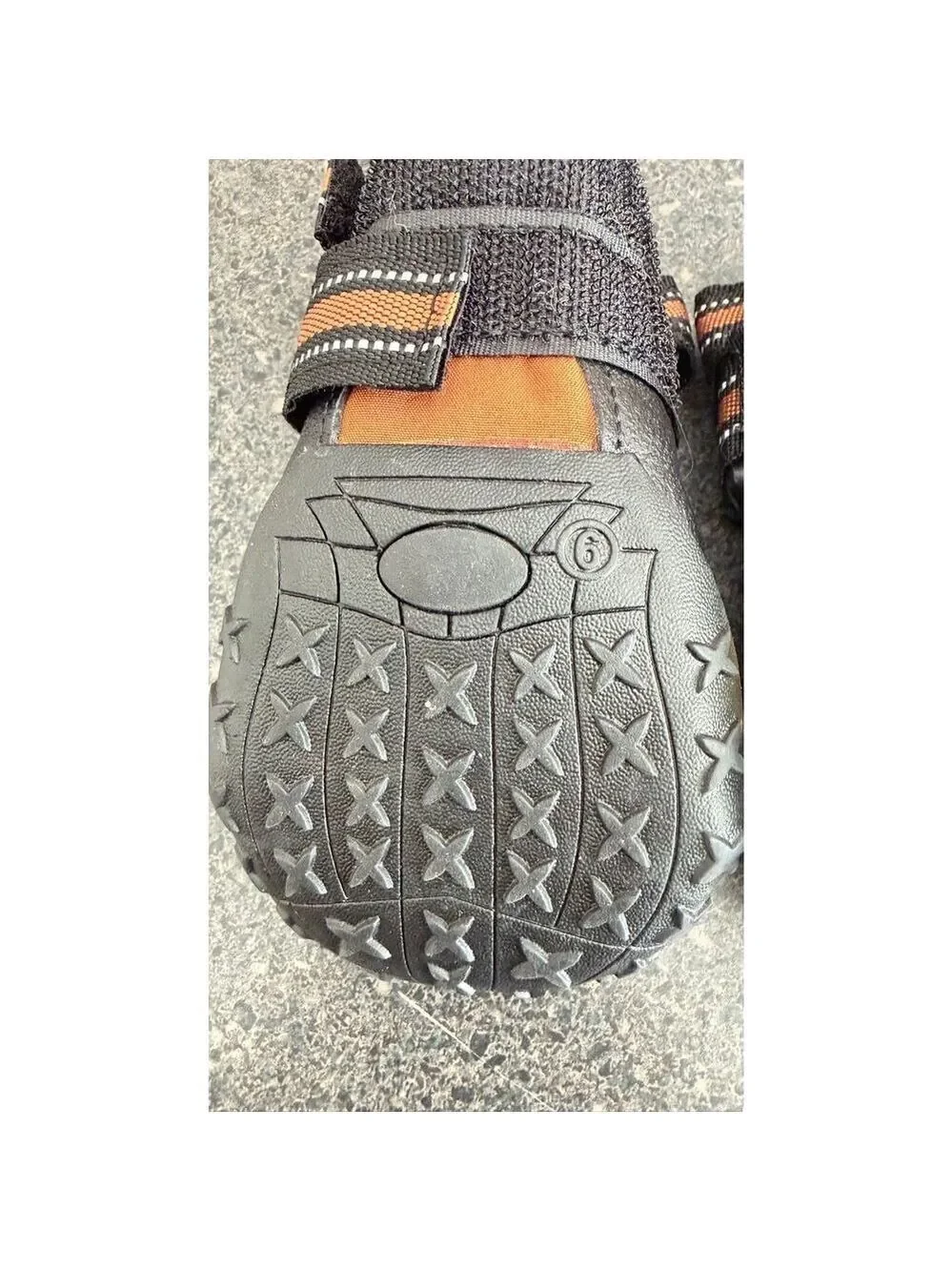 Acadia Trail Orange & Black All-Weather Dog Booties - Reflective lot 2